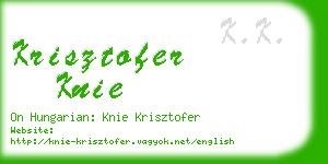 krisztofer knie business card